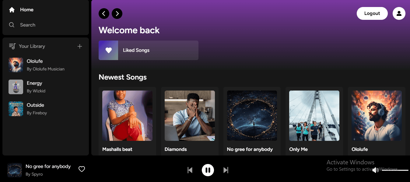 Fullstack Spotify Application